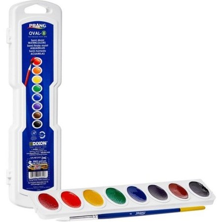 Prang Semi-Moist Washable Watercolor Set, 8 Colors, PK3 00800